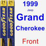 Front Wiper Blade Pack for 1999 Jeep Grand Cherokee - Premium