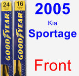 Front Wiper Blade Pack for 2005 Kia Sportage - Premium