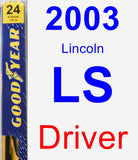 Driver Wiper Blade for 2003 Lincoln LS - Premium