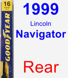 Rear Wiper Blade for 1999 Lincoln Navigator - Premium