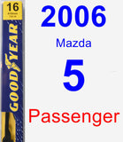 Passenger Wiper Blade for 2006 Mazda 5 - Premium
