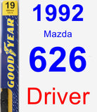 Driver Wiper Blade for 1992 Mazda 626 - Premium