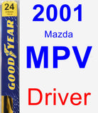 Driver Wiper Blade for 2001 Mazda MPV - Premium