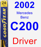 Driver Wiper Blade for 2002 Mercedes-Benz C200 - Premium