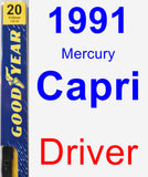 Driver Wiper Blade for 1991 Mercury Capri - Premium