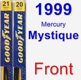 Front Wiper Blade Pack for 1999 Mercury Mystique - Premium