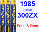 Front & Rear Wiper Blade Pack for 1985 Nissan 300ZX - Premium
