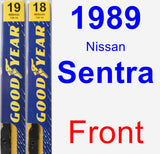 Front Wiper Blade Pack for 1989 Nissan Sentra - Premium