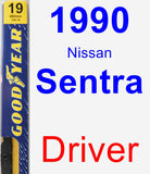 Driver Wiper Blade for 1990 Nissan Sentra - Premium