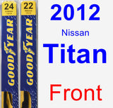 Front Wiper Blade Pack for 2012 Nissan Titan - Premium