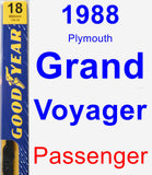 Passenger Wiper Blade for 1988 Plymouth Grand Voyager - Premium