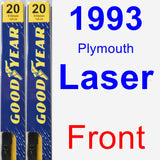 Front Wiper Blade Pack for 1993 Plymouth Laser - Premium