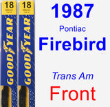 Front Wiper Blade Pack for 1987 Pontiac Firebird - Premium