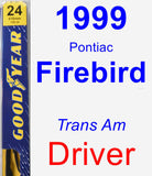Driver Wiper Blade for 1999 Pontiac Firebird - Premium