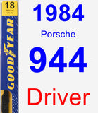 Driver Wiper Blade for 1984 Porsche 944 - Premium