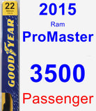 Passenger Wiper Blade for 2015 Ram ProMaster 3500 - Premium