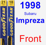 Front Wiper Blade Pack for 1998 Subaru Impreza - Premium