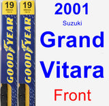 Front Wiper Blade Pack for 2001 Suzuki Grand Vitara - Premium