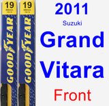 Front Wiper Blade Pack for 2011 Suzuki Grand Vitara - Premium