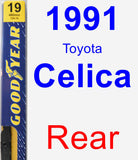 Rear Wiper Blade for 1991 Toyota Celica - Premium