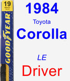Driver Wiper Blade for 1984 Toyota Corolla - Premium