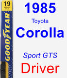 Driver Wiper Blade for 1985 Toyota Corolla - Premium
