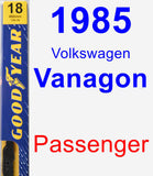 Passenger Wiper Blade for 1985 Volkswagen Vanagon - Premium