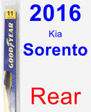 Rear Wiper Blade for 2016 Kia Sorento - Rear