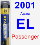 Passenger Wiper Blade for 2001 Acura EL - Assurance