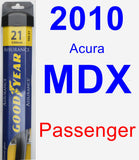 Passenger Wiper Blade for 2010 Acura MDX - Assurance