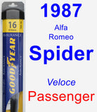 Passenger Wiper Blade for 1987 Alfa Romeo Spider - Assurance