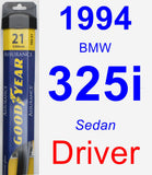 Driver Wiper Blade for 1994 BMW 325i - Assurance