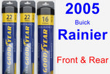 Front & Rear Wiper Blade Pack for 2005 Buick Rainier - Assurance