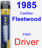 Driver Wiper Blade for 1985 Cadillac Fleetwood - Assurance