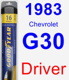 Driver Wiper Blade for 1983 Chevrolet G30 - Assurance