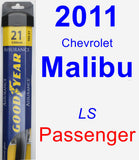 Passenger Wiper Blade for 2011 Chevrolet Malibu - Assurance