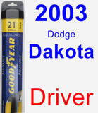 Driver Wiper Blade for 2003 Dodge Dakota - Assurance