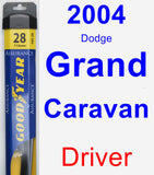 Driver Wiper Blade for 2004 Dodge Grand Caravan - Assurance