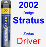 Driver Wiper Blade for 2002 Dodge Stratus - Assurance