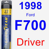 Driver Wiper Blade for 1998 Ford F700 - Assurance