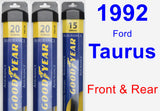 Front & Rear Wiper Blade Pack for 1992 Ford Taurus - Assurance