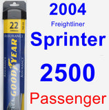 Passenger Wiper Blade for 2004 Freightliner Sprinter 2500 - Assurance