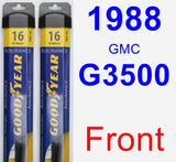 Front Wiper Blade Pack for 1988 GMC G3500 - Assurance
