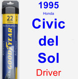 Driver Wiper Blade for 1995 Honda Civic del Sol - Assurance