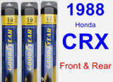 Front & Rear Wiper Blade Pack for 1988 Honda CRX - Assurance