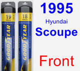Front Wiper Blade Pack for 1995 Hyundai Scoupe - Assurance