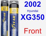 Front Wiper Blade Pack for 2002 Hyundai XG350 - Assurance