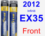 Front Wiper Blade Pack for 2012 Infiniti EX35 - Assurance