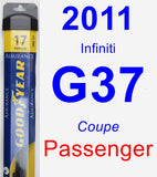 Passenger Wiper Blade for 2011 Infiniti G37 - Assurance