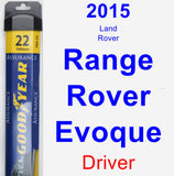 Driver Wiper Blade for 2015 Land Rover Range Rover Evoque - Assurance